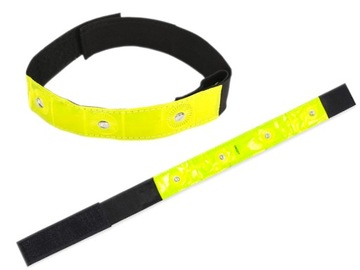 OPASKA ODBLASKOWA LED 4x DIODY NA RĘKĘ RZEP 3M