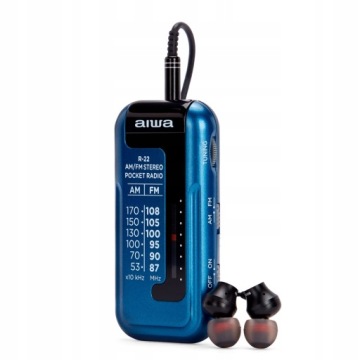 МАЛЕНЬКАЯ ПОРТАТИВНАЯ КАРМАННАЯ РАДИО AIWA R-22BL