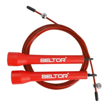 BELTOR SKAKANKA NYLONOWA SPEED CROSS LIGHT 3M RED CZERWONA REGULOWANA