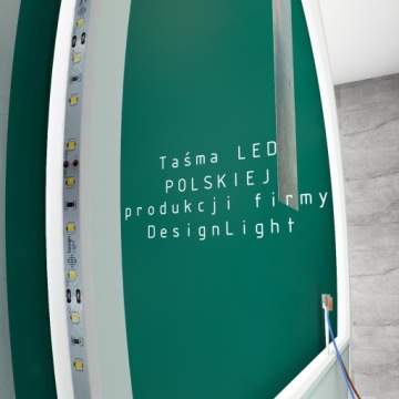 КРУГЛОЕ ЧЁРНОЕ ЗЕРКАЛО С ПОДСВЕТКОЙ 90 СМ, ПЕСЕНОЧНАЯ ОБРАБОТКА