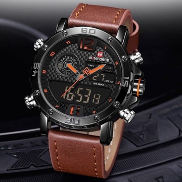 ЧАСЫ МУЖСКИЕ, ЭЛЕГАНТНЫЕ, КЛАССИЧЕСКИЕ, КОЖАНЫЙ РЕМЕШОК, СЕКундомер, ДАТА, БУДИЛЬНИК