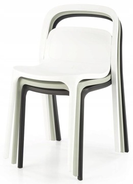 Krzesło ogrodowe plastikowe mocne CZARNE K490 Hal.