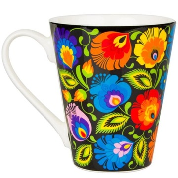 KUBEK ZOSIA 270 ML – FOLK ŁOWICKI CZARNY