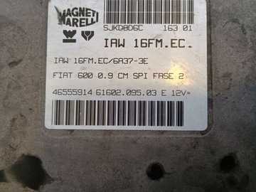 FIAT SEICENTO 900 JEDNOTKA ŘÍZENÍ MOTORU ECU OE 1AW16FM.EC