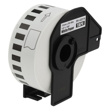 Etykiety Samoprzylepne DO BROTHER QL DK-22214 12mm 30,48m Taśma Termiczna