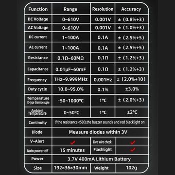 3-в-1 BSIDE-МУЛЬТИМЕТР