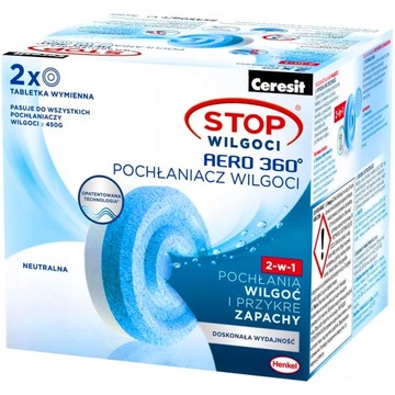 WYMIENNY WKŁAD/TABLETKI CERESIT AERO360 - 2x450g