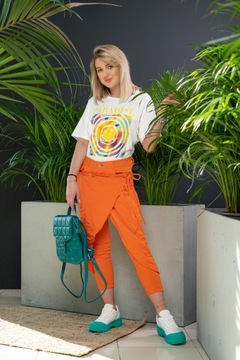 ИТАЛЬЯНСКИЕ БРЮКИ С ВАННОЙ М 38 ОРАНЖЕВЫЙ