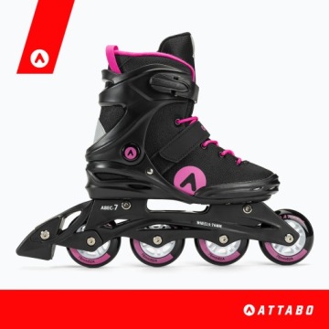 Женские роликовые коньки ATTABO Cyclone 38 Black Recreational ABEC-7 Wheels 76mm 82A PU