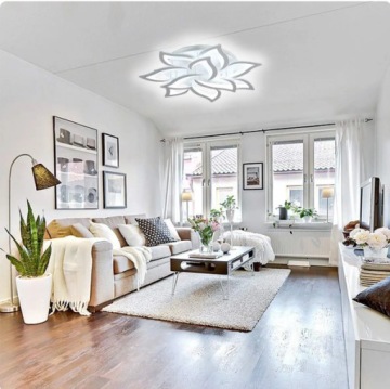 ПОТОЛОЧНЫЙ СВЕТИЛЬНИК С ЦВЕТКОМ ЛОТОСА Led ЛЮСТРА 95 Вт + Приложение + Пульт Дистанционного Управления