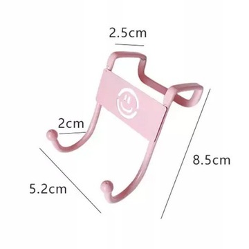 Двойная дверная вешалка с узором - белая - вешается на дверь на крючке.