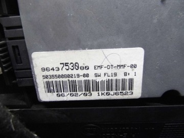 PHEDRA 03' BENZÍN PŘÍSTROJOVÁ DESKA BUDÍKY 9643753000