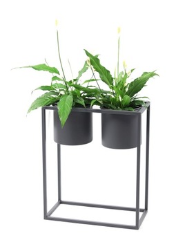 Kwietnik Metalowy Stojak UGO 60x50cm szary LOFT