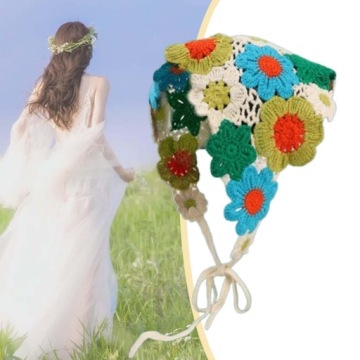 Crochet волос бандана Аксессуары для волос Headwrap галстук стиль D