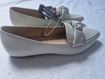 PRIMARK SLICZNE BALERINY WIDE FIT NATURAL 42 (9UK)