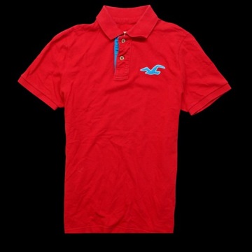 HOLLISTER _ MODNA KRÓTKA KOSZULKA POLO Z LOGO _ L/XL