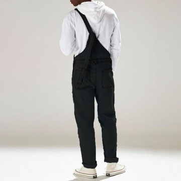 LAPA Męskie spodnie jeansowe HIP-POP na szelkach