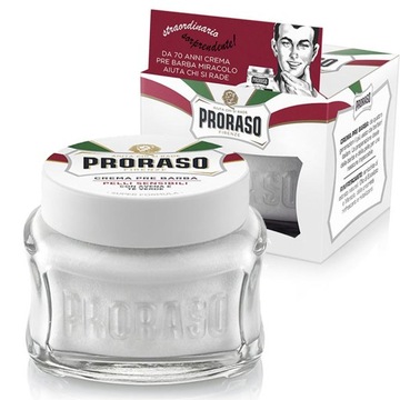 PRORASO - Krem przed goleniem linia biała 100 ml .