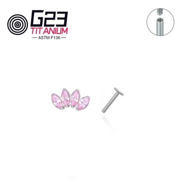 Piercings de hilo interno de ópalo, joyería de moda, GEMA, Labret, Monroe,
