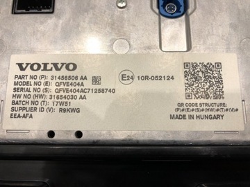 DISPLEJ VOLVO XC60 II 31456506