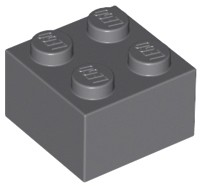 LEGO 3003 Ciemnoszary (DBG) klocek 2x2 2szt