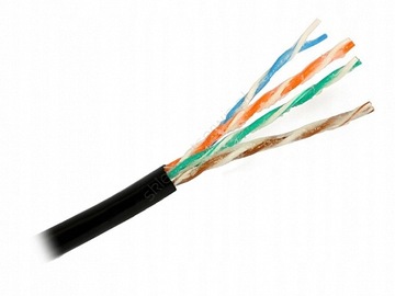 KABEL INTERNETOWY UTP KATEGORIA 5E ŻELOWANA SKRĘTKA ZIEMNA NA METRY