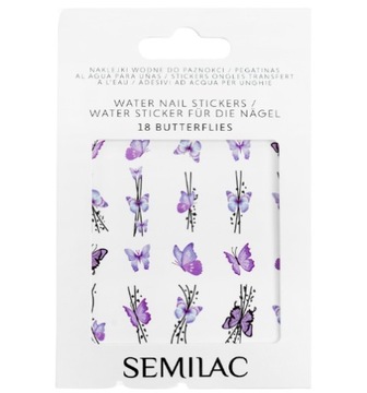 Naklejki wodne Semilac 18 Butterflies fioletowe