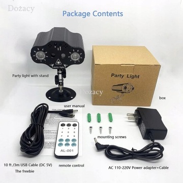 Сценические лазерные лучи с 72 узорами и дистанционным управлением