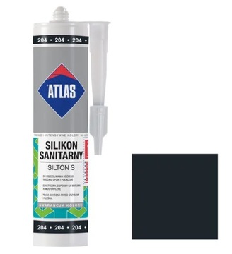 Silikon 280 ml ATLAS kolor 204 czarny