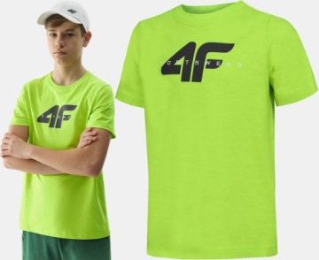KOSZULKA CHŁOPIĘCA 4F DZIECIĘCA T-SHIRT M1113 BAWEŁNIANA BASIC SPORTOWA 122