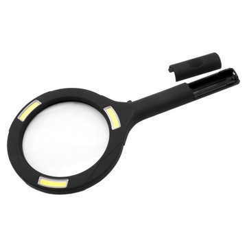 Lupa Szkło powiększające 3 LED 3X 80mm Szkło Mocna
