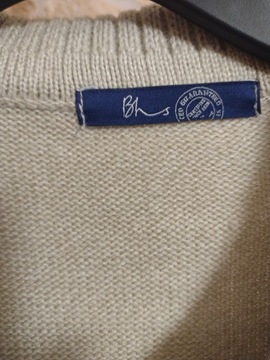(M) Ekskluzywny sweter z Londynu, zamsz, jak NOWY