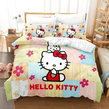 МОЛОДЕЖНЫЙ комплект постельного белья Hello Kitty - Акция!