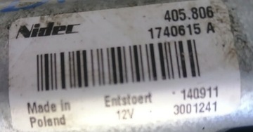 OPEL ADAM MOTOREK STŘEŠNÍHO OKNA 1740615A