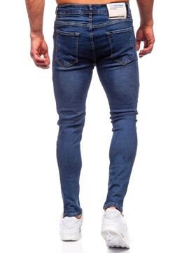 SPODNIE JEANSOWE MĘSKIE SLIM FIT GRANATOWE 6257 DENLEY_36/XL