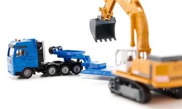 SIKU 1847 Эвакуатор Liebherr с экскаватором