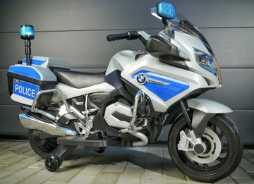 Мотоцикл BMW ПОЛИЦИЯ на аккумуляторе БОЛЬШОЙ до 30 кг колеса EVA СВЕТ ЗВУКИ