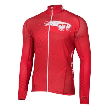 Bluza biegowa męska POLSKA PRIME CZERWONY XL
