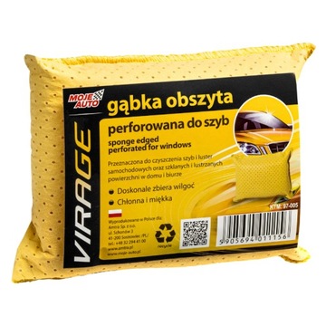 VIRAGE Gąbka Obszyta Perforowanż Irchą Syntetyczną do Szyb i Luster