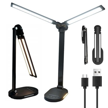 LAMPA BIURKOWA 80LED PODWÓJNA MOCNA 5 TRYBÓW KOLORÓW USB
