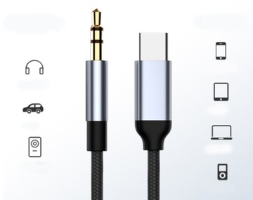 КАБЕЛЬ АДАПТЕРА Тип адаптера USB-C 3.1, мини-разъем 3,5 мм, аудио AUX DAC, 1,5 м