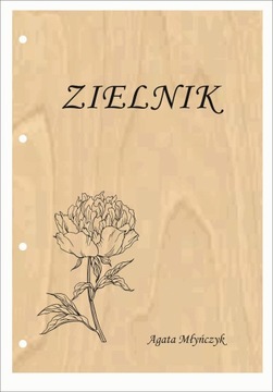 DREWNIANY ALBUM ZIELNIK Z GRAWEREM A4 60 KARTEK