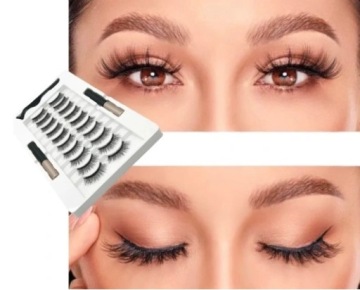 НАКЛАДНЫЕ МАГНИТНЫЕ РЕСНИЦЫ 10 ШТ + ПИНЦЕТ + ПОДВОДКА ДЛЯ ГЛАЗ