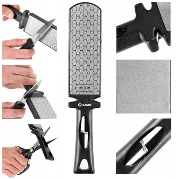 Ostrzałka do noży i nożyczek GANZO PROSHARP diamentowa stalka musak