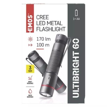 Latarka CREE LED Ultibright 60, 170lm, 1xAA P3160