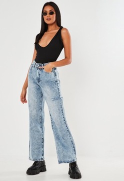 MISSGUIDED CZARNE PRĄŻKOWANE BODY (34)