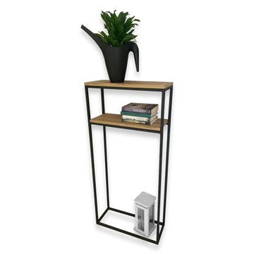 konsolka, toaletka INDUSTRIALNA LOFT 53x20x114 DĄB CRAFT ZŁOTY