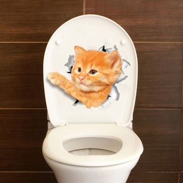 Украшаем сиденье унитаза наклейками