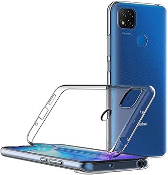 ETUI DO XIAOMI REDMI 9C Przezroczyste SILIKON OCHRONA APARATU CASE + SZKŁO