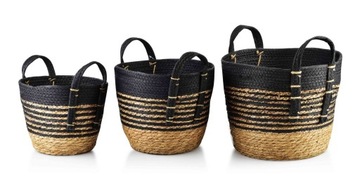 Bali komplet 3 koszy 30x30xh:24/26x26xh:22/20x20xh